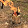 Portable Outdoor Wood Gas Wood-burning Stove Folding Firewood Stove Camping Gasification Furnace Windproof