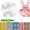 Nano Tape Bubble Kit, Double Sided Tape Plastic Bubble, Super Elastic Bubble Balloons With Inflator And 20 Pack Bubble Filling