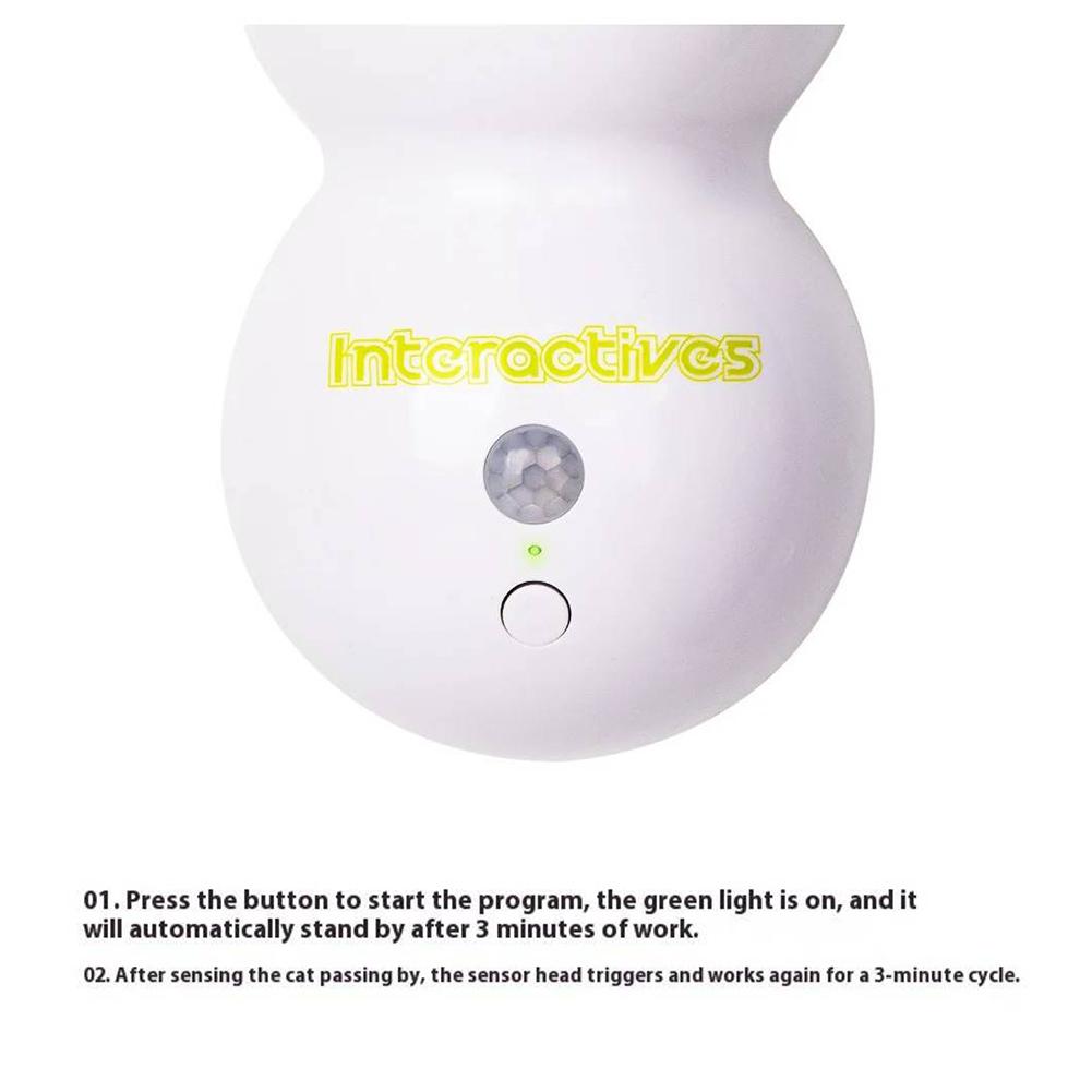 Caterpillar Interactive Cat Toy Motion Activated Kitten Toy with Tail Automatic Cat Toy for Bored Indoor Cats