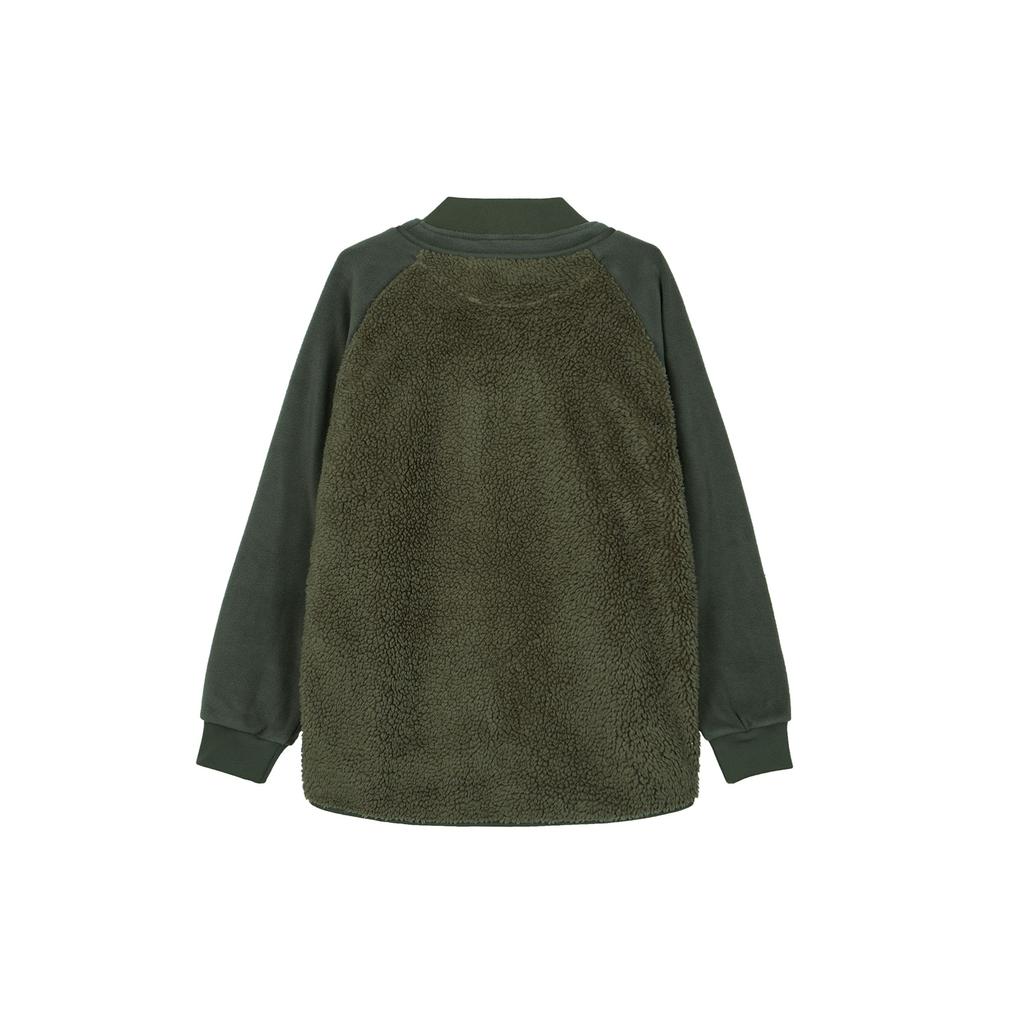 Uniqlo X White Mountaineering Fleece Loose Casual Long Sleeve Jacket Unisex Jacket Dark-Olive 442882-57