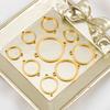 10Pcs 20Pcs Stainless Steel Hollow Double Hole Circle Charms Pendant Bracelet Cabochon Tray Bezel Blank Settings Jewelry Making