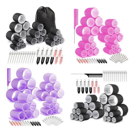 49 шт./набор самозажимных бигуди для волос с зажимом и расческой в виде крысиного хвоста 4 размера