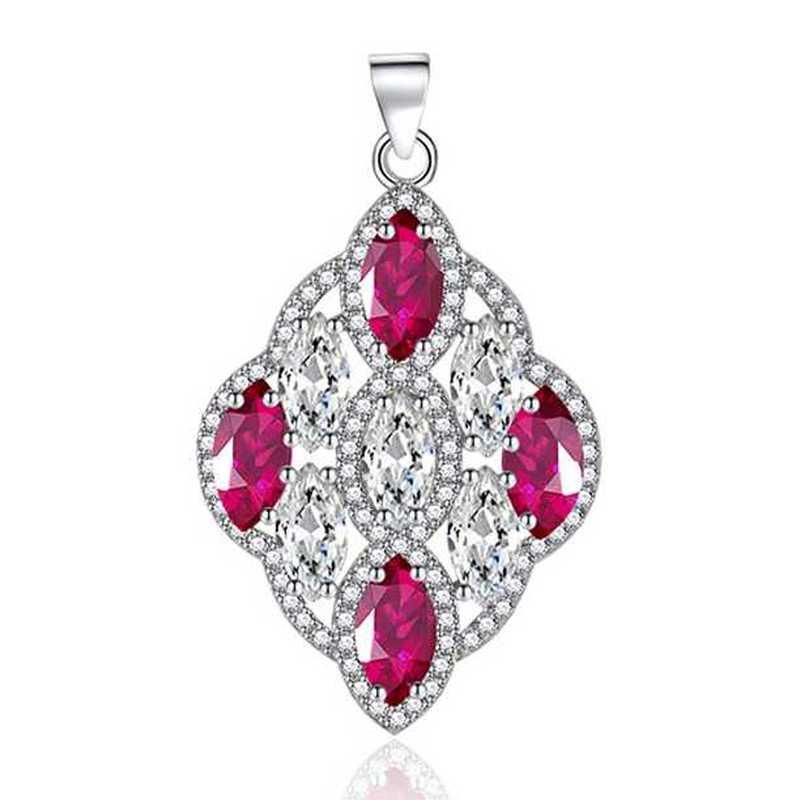 Sace Gems Классический роскошный циркон для женщин кулон ожерелье ювелирные изделия свадебное обещание вечерние подарок