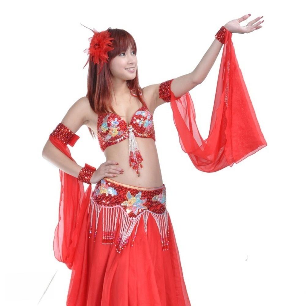 Flowy Chiffon Drape Belly Dance Cuffs Double Cuff Stage Dance Accessories Belly Dance Performance