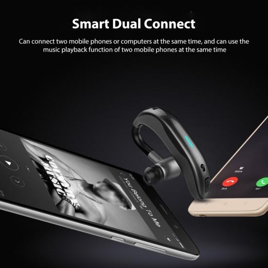 1 шт. f600 беспроводная Bluetooth-совместимая гарнитура с заушным креплением Hands-free для спорта и бизнеса