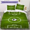 1PC Soccer Football Theme Bedding Quilt Set Quilt Cover Pillowcase Home Decoration Birthday Gift (1 * duvet cover + 3 * pillowcase, without core)A2