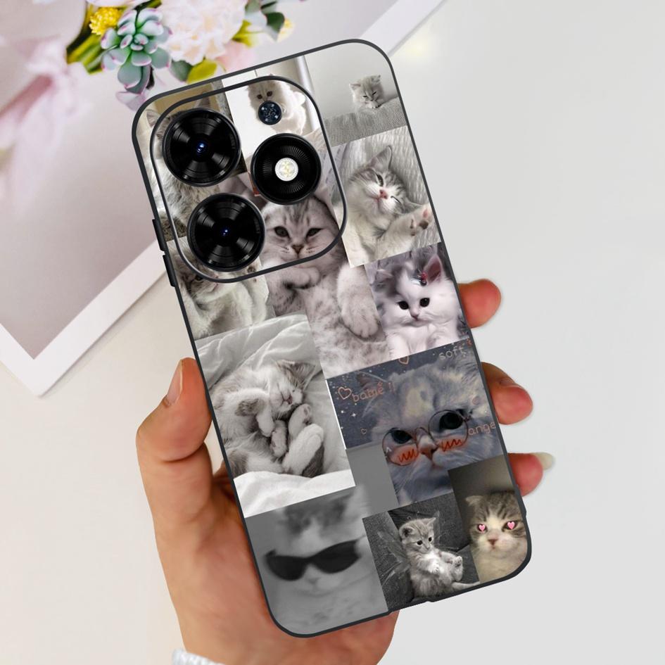 Чехол для Tecno Spark 20C Чехол Spark 20 Pro Популярный Цветок Бабочка Прозрачные Силиконовые Чехлы для Телефона Для Tecno Spark 20 Spark20 Funda