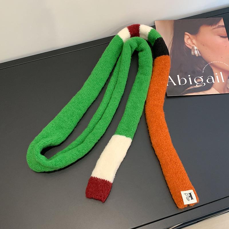 Korean style Knitted Scarf Women Winter Warm Scarves Solid Cashmere Design Thickened Shawl Soft Long Pashmina Neck 2025 NEW