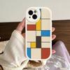 B-Bauhaus Fashion Retro Art Leather Phone Case For IPhone 16 16e 15 14 13 12 11 Pro Max Plus Mini Cover