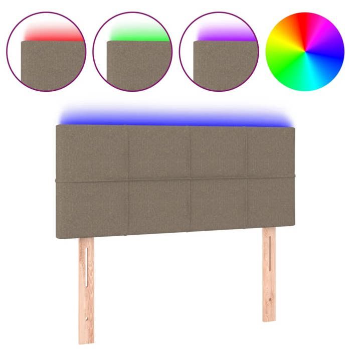 VidaXL LED Headboard Bedroom Furniture Single Bed Accessory Headboard Interior Taupe 3121606