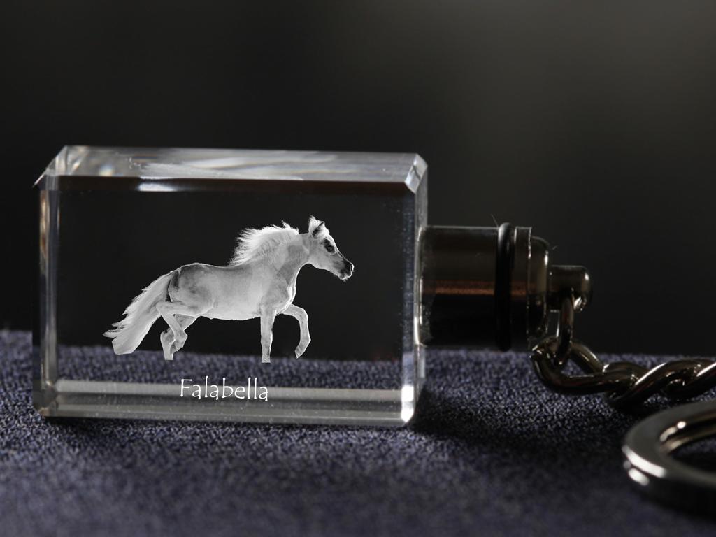 Falabella - Crystal Pendant with Photo of a Horse, Illuminated Pendant, Unique Gift by Art-Dog Brand