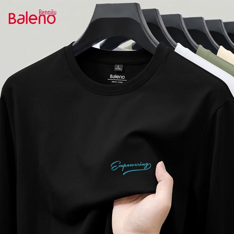 Baleno Men's 220G Pure Cotton Heavyweight Long Sleeve T-Shirt