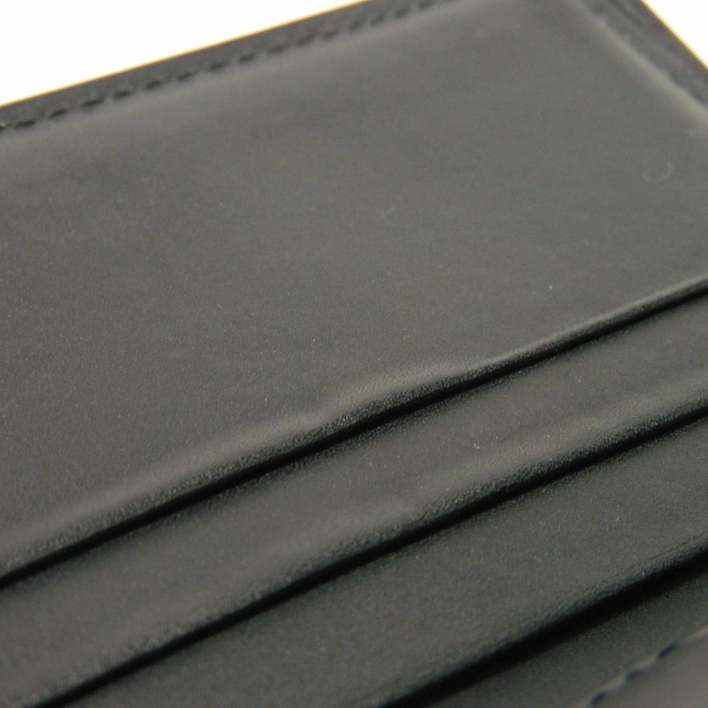 Used 8901 VLTN Logo Card Holder 2Y2P0576LVN 7946 Smooth Calfskin White Pass Case/Business Card Holder/Pass Case Black