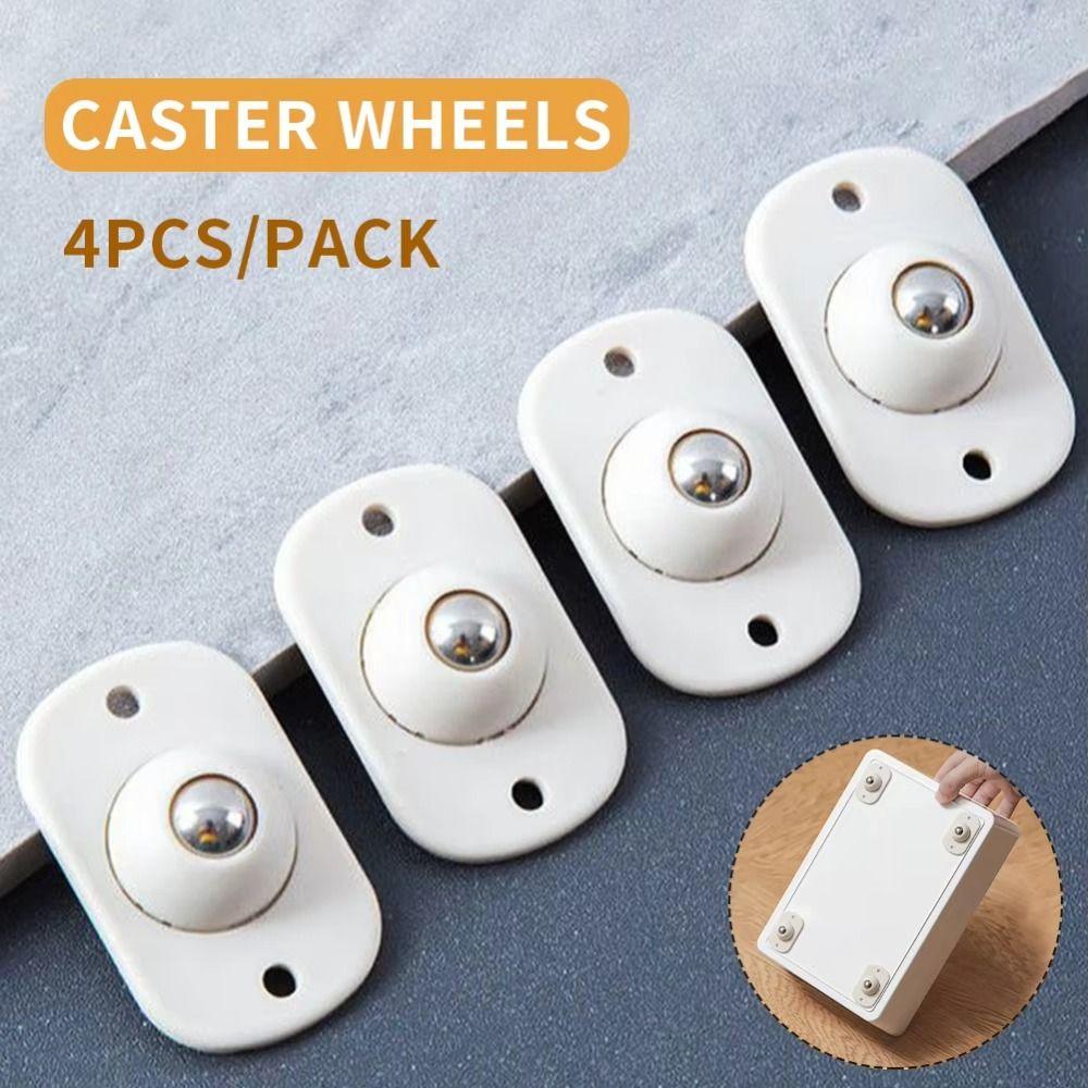4Pcs/set 360 Swivel Furniture Casters Self Adhesive Rolling Pulley Durable Caster Wheel
