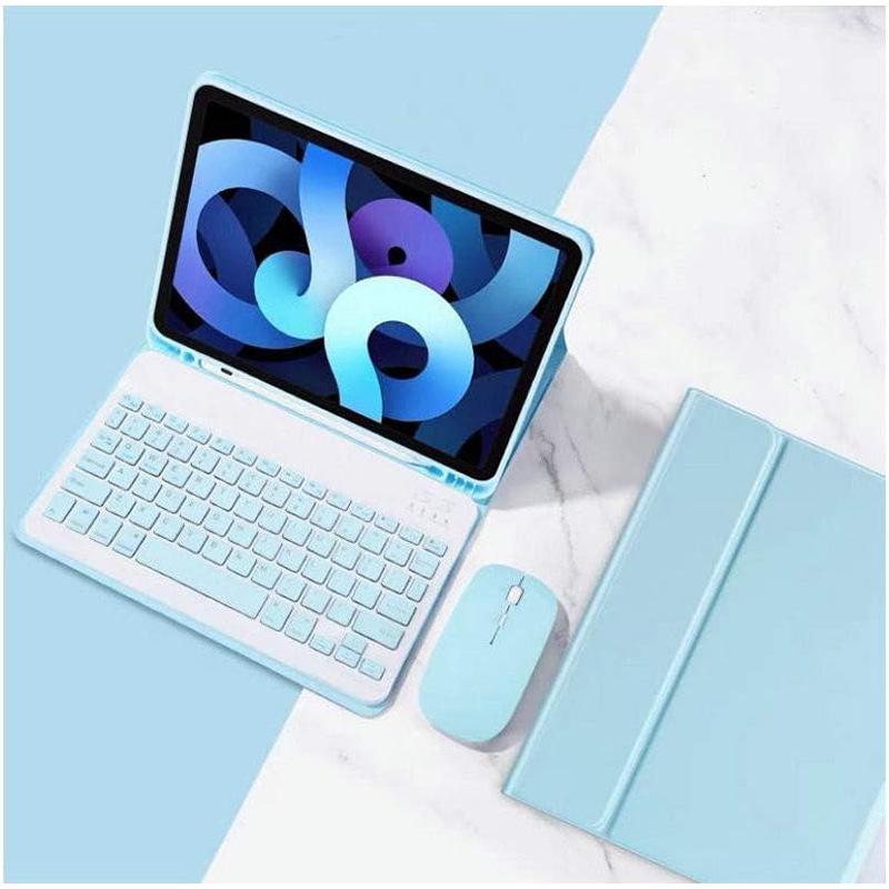 Кожаный чехол-клавиатура Bluetooth для Samsung Galaxy Tab A11/A9/A7 Lite 8.7" - Испания