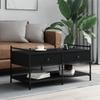 VidaXL Coffee Table Black 99x50x50 Cm Engineered Wood 833960
