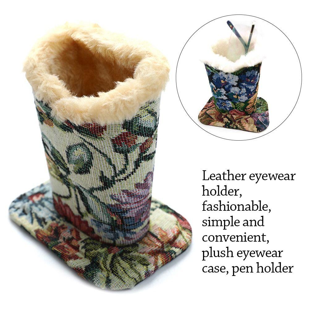 Кожаная подставка для очков Плюшевый держатель для солнцезащитных очков Модный плюшевый держатель для очков Солнцезащитные очки
