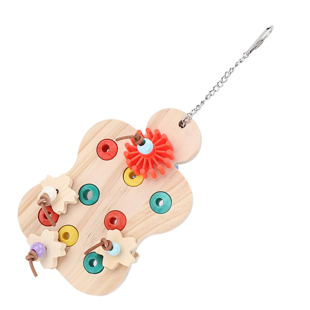 Деревянная игрушка-головоломка с птицами, подвесные красочные обучающие игрушки для попугая, голубя, воробья