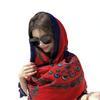 Summer cotton and linen feel scarf travel silk scarf sun protection air conditioner large shawl women's beach towel ethnic style scarf