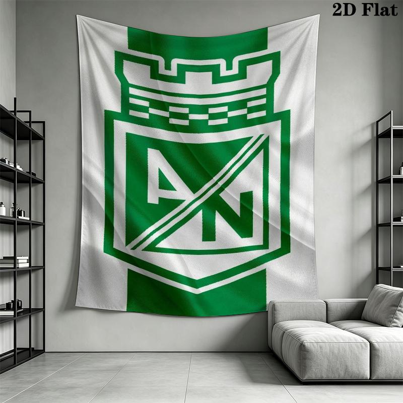 Atlético Nacional Wall Tapestry Aesthetic Wall Hanging Printed Fabric Blanket Decorative Tapestries for Bedroom Living Room Home Decor