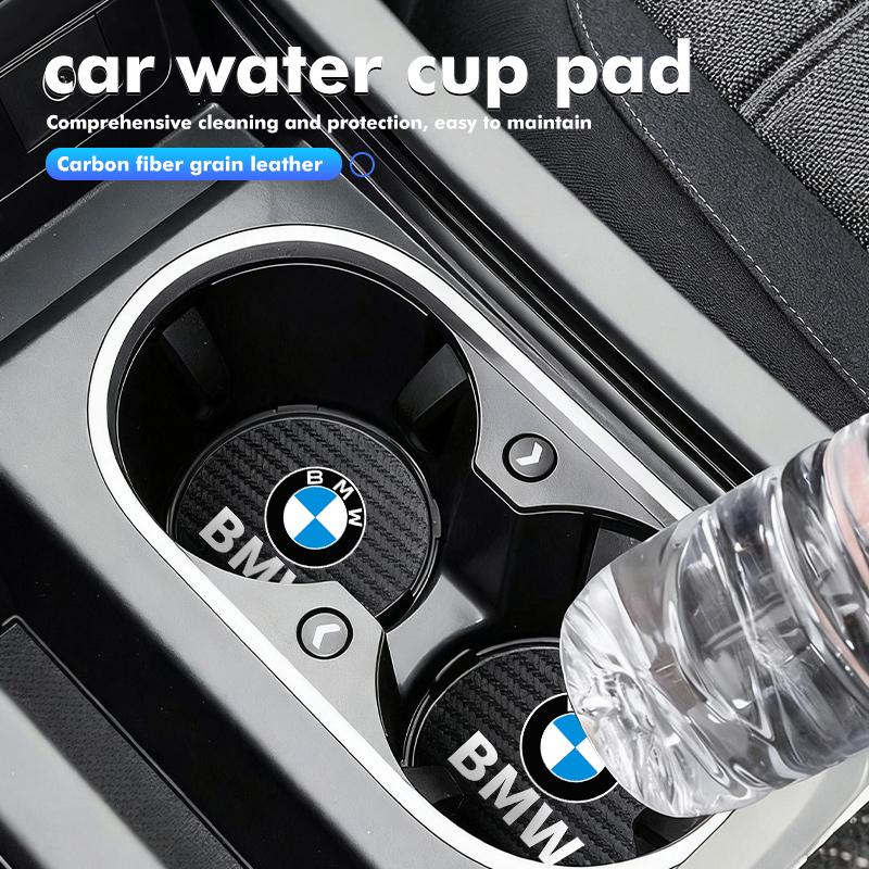 2pcs Car Coaster Water Cup Holder Anti-Slip Pads Accessories For BMW M 1 3 4 5 6 7 Series M3 M6 F01 F02E34 E36 E70 F10 X6 X1 UF0