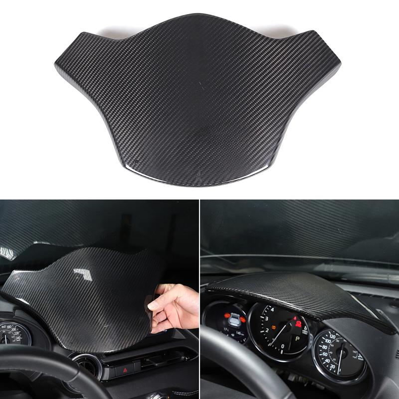 For Mazda MX-5 ND Miata 2016-2026 Real Carbon Fiber Car Center Console Dashboard Gear Shift Kit Cover Interior Accessories L/RHD
