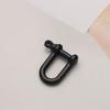 Outdoor Screw Joint Connector Shackle Fob Keychain Hook Solid Carabiner Key Ring D Bow Staples