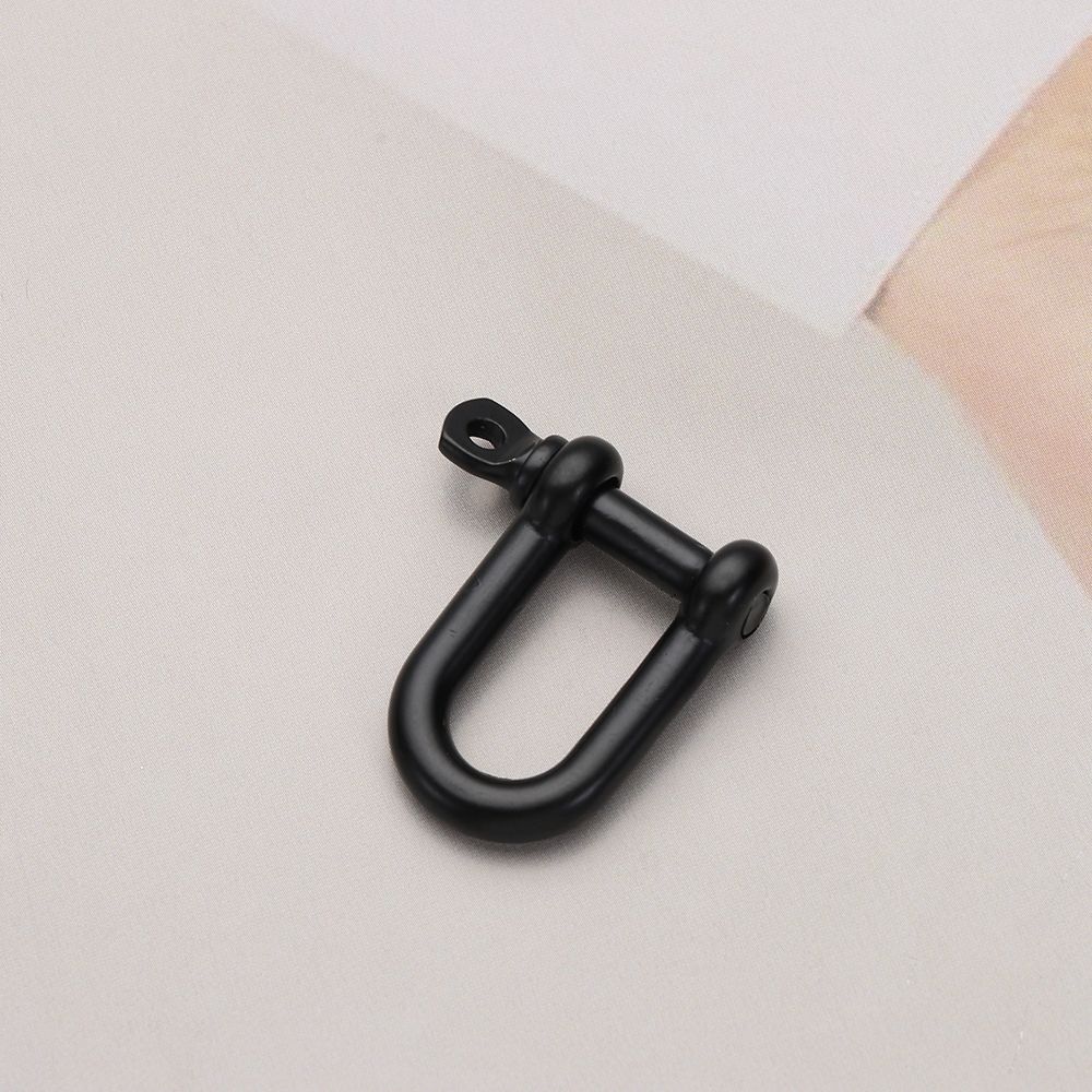 Outdoor Screw Joint Connector Shackle Fob Keychain Hook Solid Carabiner Key Ring D Bow Staples