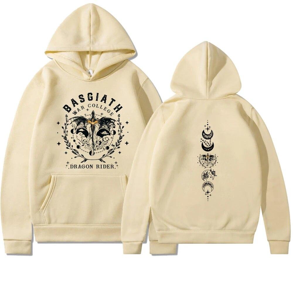 Толстовка унисексFourth Wing Hoodie Basgiath War College Свитер с капюшоном Dragon Rider Толстовка серии Empyrean Унисекс Повседневные толстовки