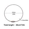 100 Pcs/Pack Stainless Steel Wire Keychains, Cable Key Rings, Heavy Duty Luggage Tags, Loops Tag Keepers, Twist Barrel