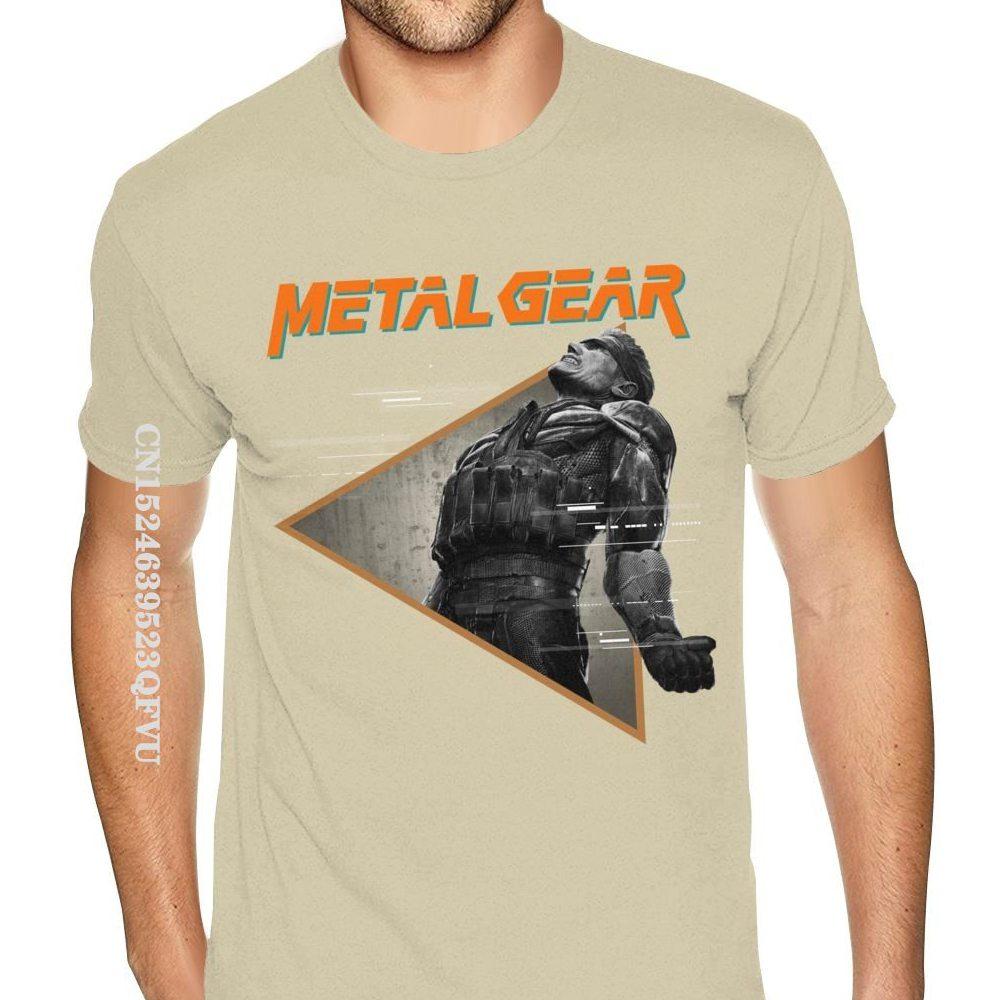 Дешевые фирменные футболки Metal Gear Solid, мужские футболки на заказ в английском стиле, мужские ретро-хлопковые футболки в готическом стиле