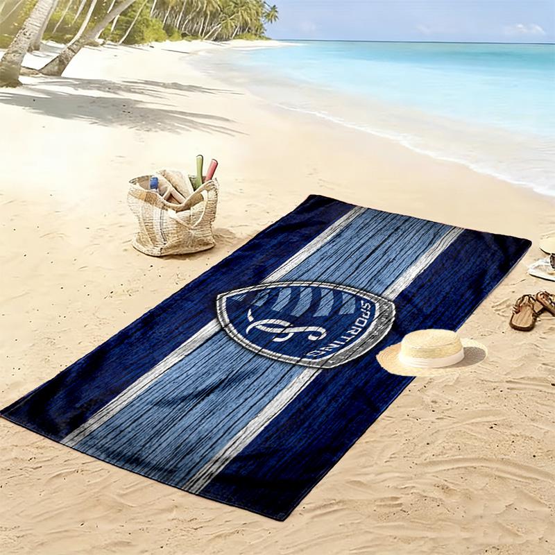 Sporting Kansas City Print Beach Towel, Large Soft Quick Dry Towel for Beach Camping Swimming