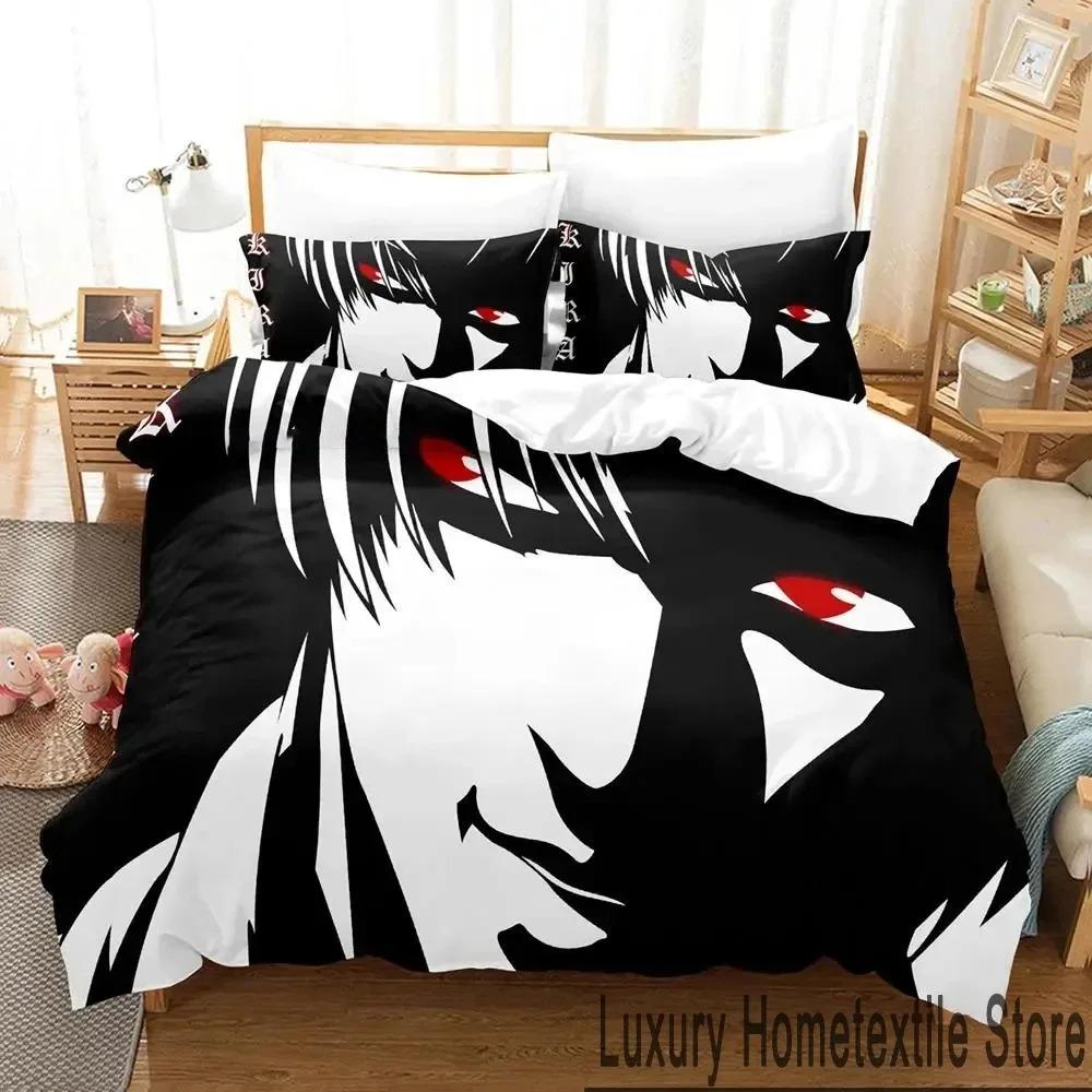 3D Print Death Anime Note Bedding Collection Boys Girls Twin Queen King Size Duvet Cover Pillowcase Bed Boys Adult Home Textileextile
