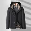 Men's Down Jacket Autumn and Winter 90 White Duck Down Outdoor Removable Hood Warm Thickened Down Jacket for Young and Middle-aged People
