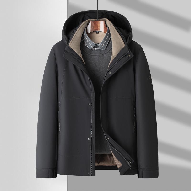 Autumn and Winter 90 White Duck Down Warm Hooded Cold Clothing Thickened Down Youth Casual Jacket