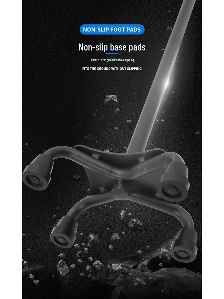 Телескопические костыли из алюминиевого сплава для пожилых людей с изогнутой ручкой