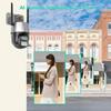 8-мегапиксельная IP-камера Wi-Fi, 4K, камера безопасности с двумя объективами, уличная 4K, автоматическое отслеживание, сирена, сигнализация, видеонаблюдение P2P ICsee CCTV PTZ Alexa