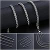 Choker Silver Color Cool Braided Wheat Chain Metal Collar Stainless Steel Necklace Heavy Link