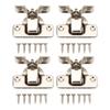 4PCS Cold Rolled Steel Cabinet Hinge Silver Cupboard Hinge Durable Short Arm Hinge  Furniture
