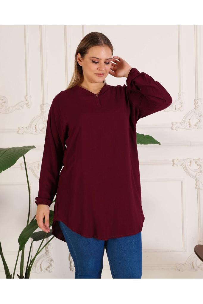 Женская блузка большого размера, удобная туника из мягкой ткани из вискозы и хлопка