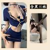 Sexy Lingerie Sexy Hip Skirt Nightclub Stewardess Uniform Exposed Tits Uniform Seduction Secretary