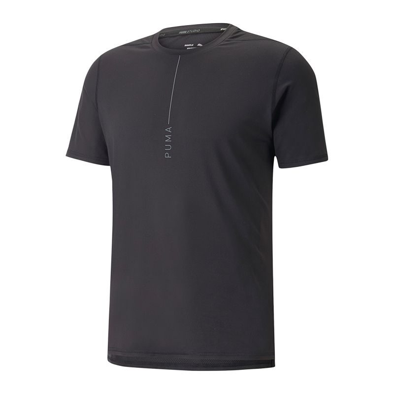 PUMA T Shirts Men's Black Crew Neck Moderate 523204-01