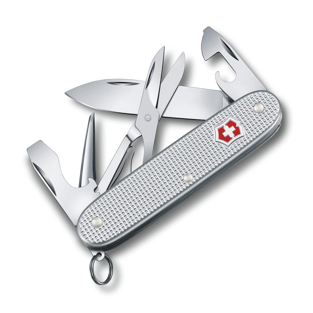 VICTORINOX Pioneer X ALOX Silver Outdoor Camping for Outdoor Disaster Convenient and Compact with and Hole Punch Multi-tool Use, Emergency,