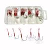 Вспомогательный крючок двойной 5 размеров набор из 30 размеров с мишурой металлический джиг приманка крючок S/M/L