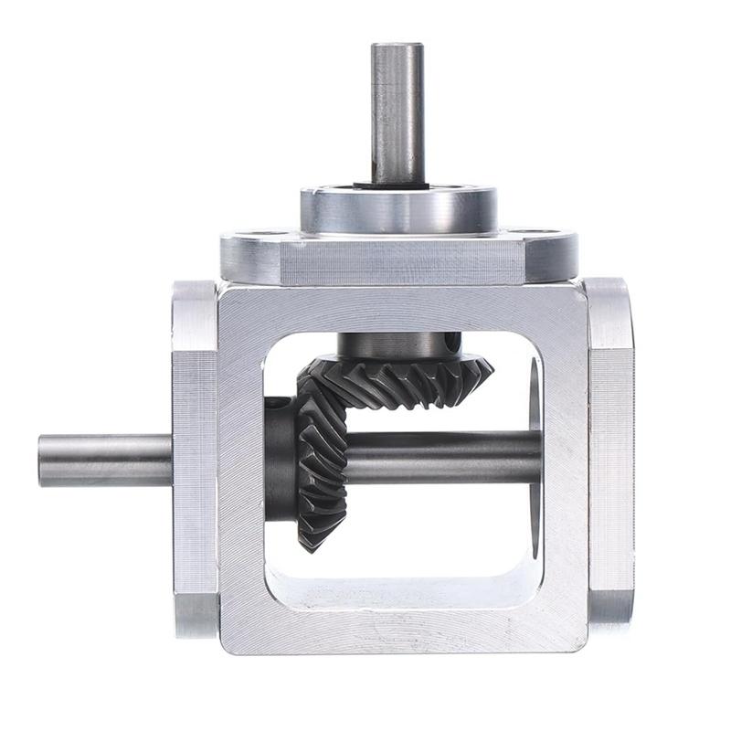 A81M New Gear-Box 90 Degree Right Angle Bevel Gear-Box 1:1 Single Output Shaft 1 Module 20 Teeth Bevel Gear Aluminum Frame
