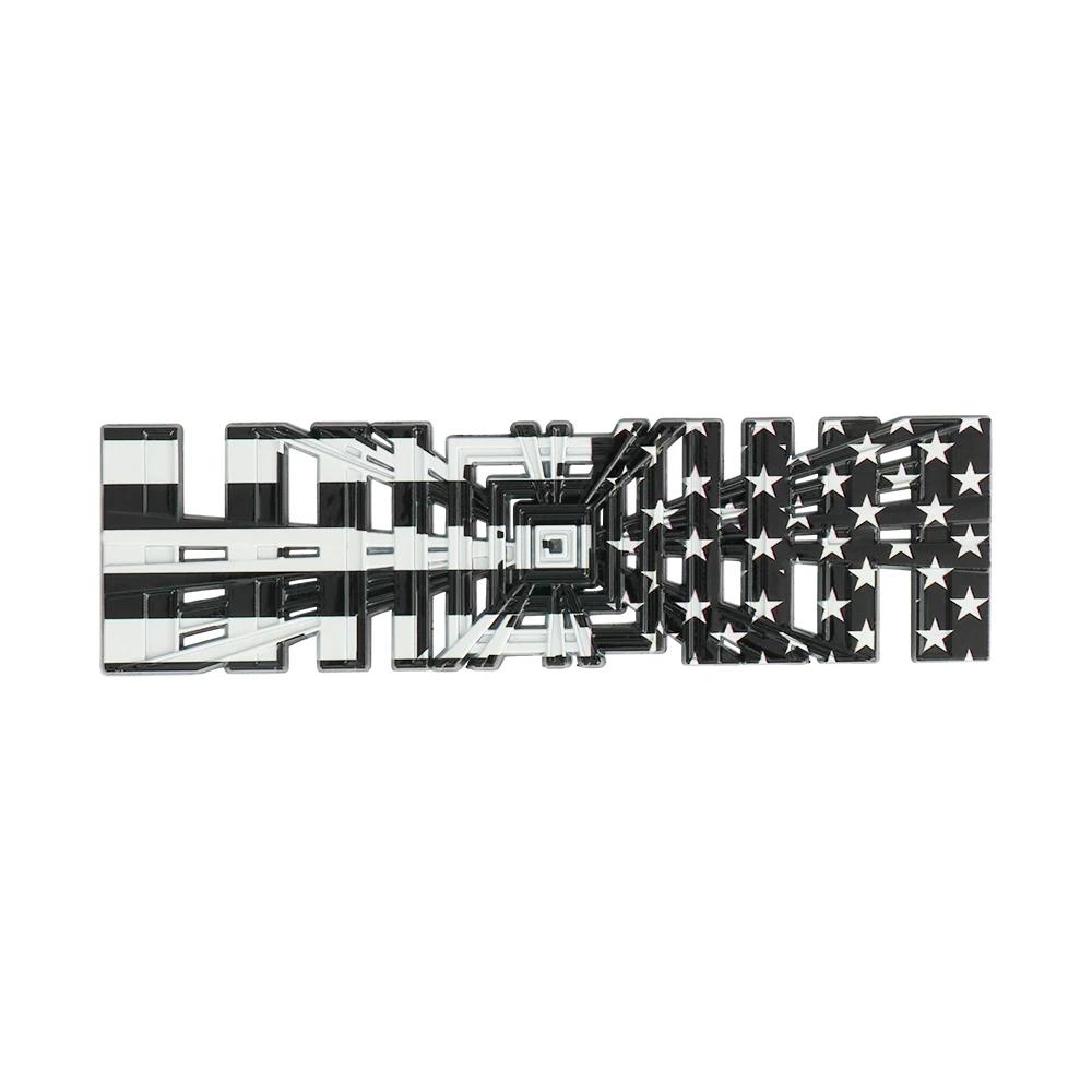 ahsgp6 3D Metal Alloy Plaid Logo Rear Trunk Fender Badge Emblem Sticker Decals For Tesla Model Y S 3 X Roadster 2022 Car Accessories
