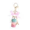Colorful Cute Macaroon Eiffel Tower Keychain Keyring Bag Pendant Car Charm Decoration(Rose Red)