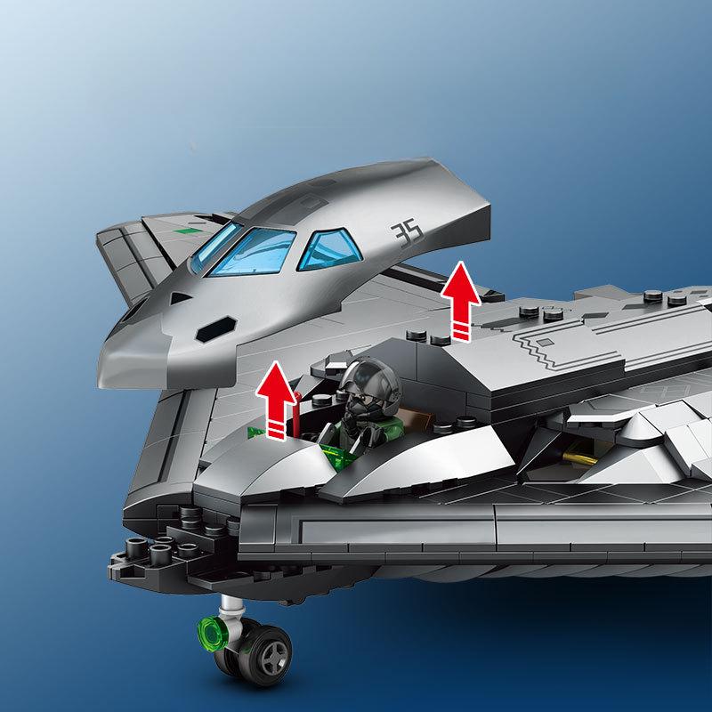 США H-20 Stealth стратегический бомбардировщик истребитель модель строительные блоки технический сержант боевой самолет MOC кирпичи игрушки подарок
