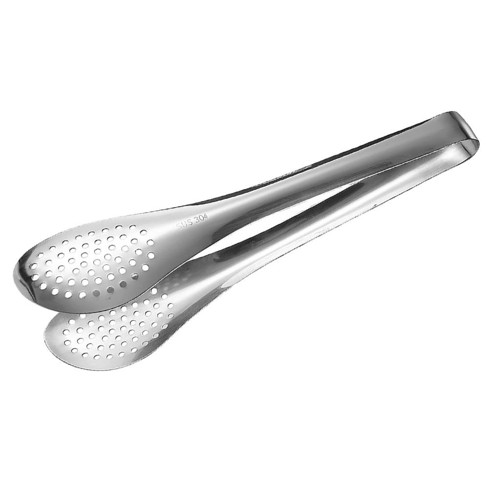 Secure Grip Buffet Tongs 304 Stainless Steel Serving Utensils Cooking Tool Bread Clip  Draining