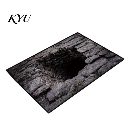 Farmhouse Style Area Rugs 3D Illusion Entrance Rug, Absorbent Non-Slip Floor Mat, Realistic Animal Cozy Reading Nook Accent Rug Spooky Skeleton